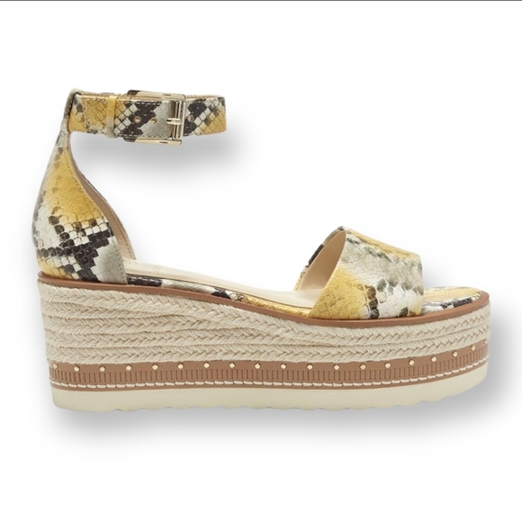 SOLD - VINCE CAMUTO Leather Wedge Summer Sandal Ladies 7.5 - Picture 4 of 16